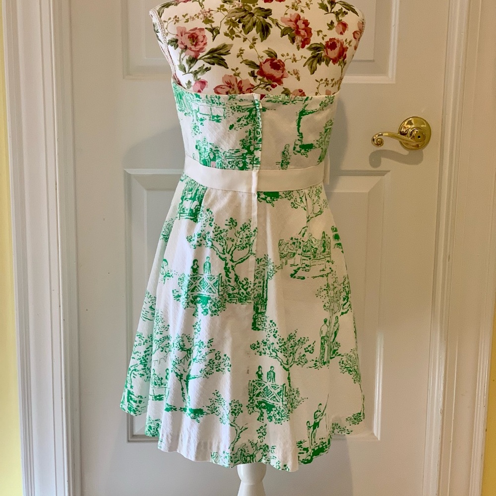 Lilly Pulitzer Strapless dress in Resort White Spring Fever Toile size 8 - Picture 3 of 11